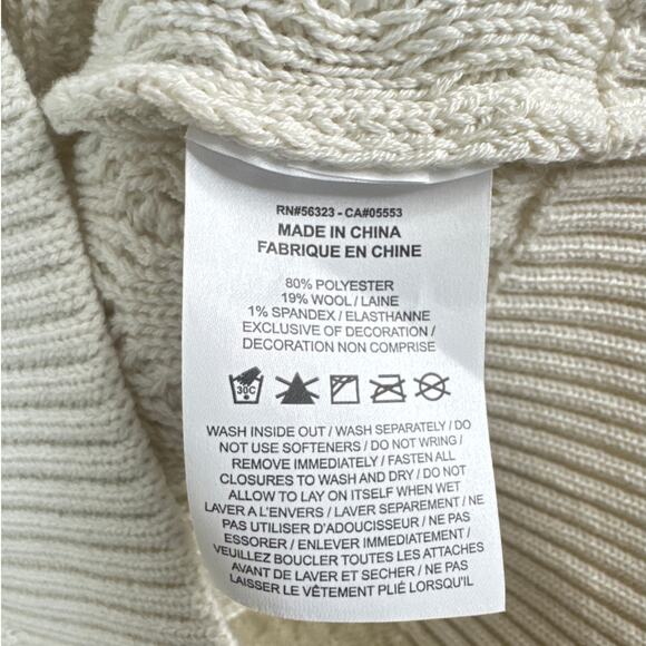 NWT Nike Life Cable Knit Turtleneck Light Bone Sweater Mens Size M (FB7770-072) - Picture 7 of 7